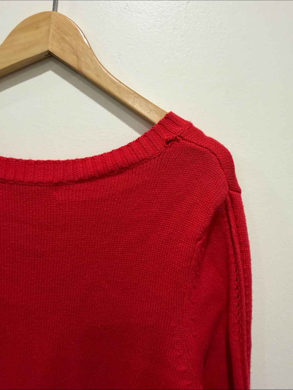In Every Story Cherry Red V-Neck Sweater with Knit Hem - Picture 11 of 11